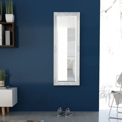 vidaXL Wall Mirror Baroque Style 55.1"x19.7" White