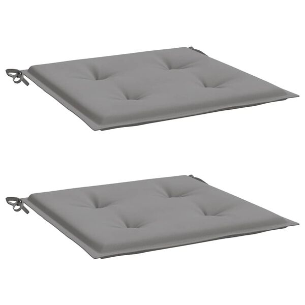 vidaXL Chair Cushion Set of 2 Grey Oxford fabric (100% polyester)