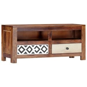 vidaXL TV Cabinet Brown Solid Acacia wood 35.4 x 11.8 x 15.7 in