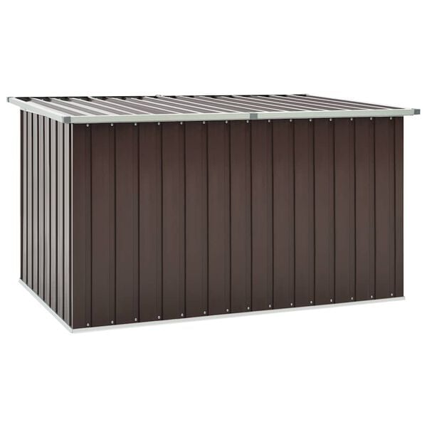 vidaXL Storage Box Brown Galvanized steel, plastic 67.3 x 39.0 x 36.6 in