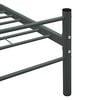 vidaXL Bed Frame Grey Metal 55.1x78.7 in Durable Bed Frame