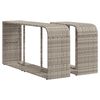 vidaXL Garden Sofa Set Light Grey PE rattan, powder-coated steel