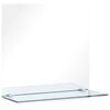 vidaXL Wall Mirror Transparent Tempered Glass 19.7x19.7 in Modern