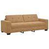 vidaXL Sofa 3 pcs Brown Linen-blend Fabric