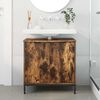 vidaXL Bathroom Sink Cabinet with Door Smoked oak 60.5 x 33.5 x 61 cm
