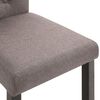 vidaXL Dining Chair Set of 2 Taupe Fabric, Rubber wood Standard