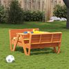 vidaXL Picnic Table Wax Brown Solid pine wood Medium Seats Many