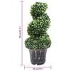 vidaXL Artificial Plant Green Polyethylene, metal, polypropylene Medium