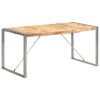 vidaXL Dining Table Brown Solid Mango Wood, Steel Large Durable