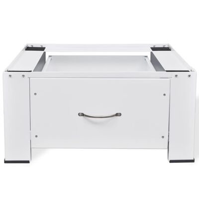 vidaXL Pedestal for Washing Machine White with Drawer