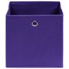vidaXL Storage Box Set of 4 Purple Non-woven fabric (100% polyester)