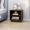 vidaXL Bedside Cabinet Honey Brown Solid Pine Wood 15.7x13.4x15.7 in