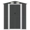 vidaXL Garden Shed Anthracite Galvanized Steel Large Sliding Components