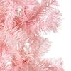 vidaXL Artificial Half Christmas Tree Pink PVC, Steel 82.7 in