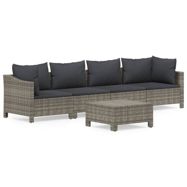 vidaXL Garden Lounge Set Grey