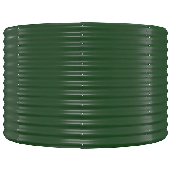 vidaXL Garden Raised Bed Green Powder-coated steel Large
