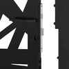 vidaXL Garden Gate Black 39.4x68.9" Steel Light Design