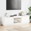vidaXL TV Cabinet White Solid Pine Wood Medium TV Cabinet Rectangular