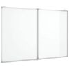 vidaXL Magnetic Whiteboard Foldable 39.4"x31.5"x0.7" Aluminum