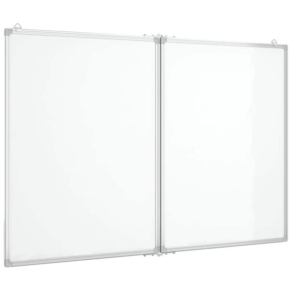 vidaXL Magnetic Whiteboard Foldable 39.4"x31.5"x0.7" Aluminum