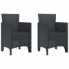 vidaXL Garden Chair 2 pcs Anthracite 53 x 49 x 85 cm PP