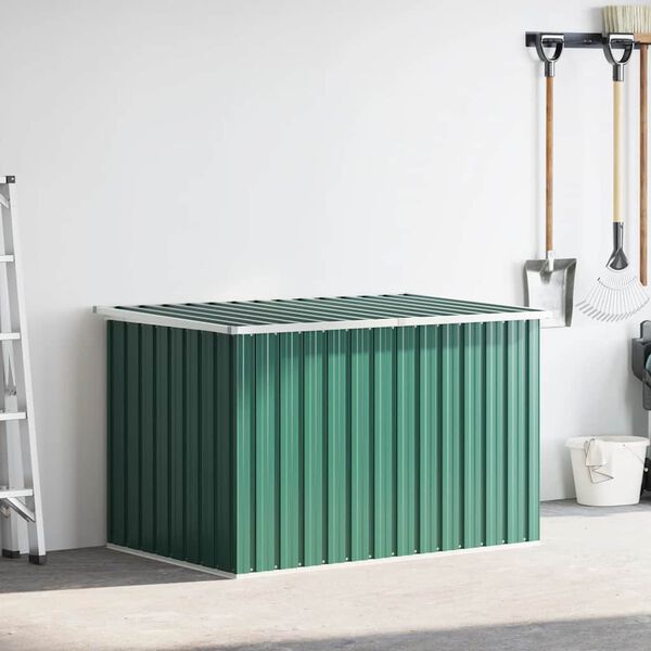 vidaXL Storage Box Green Galvanized steel 58.7 x 39.0 x 36.6 in