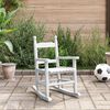 vidaXL Rocking Chair White Poplar wood Small Rocking Chair Rectangular