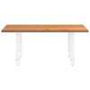 vidaXL Dining Table Light brown Solid oak wood, Powder-coated steel Large