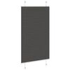 vidaXL Pleated Blind Black Polyester 31.5x39.4 in Height-Adjustable