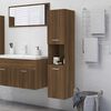 vidaXL Bathroom Cabinet Brown Oak Engineered Wood 11.8 x 11.8 x 51.2 in