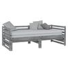 vidaXL Day Bed Grey Solid Pinewood 2x