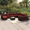 vidaXL Garden Lounge Set Brown PE rattan Large Modular