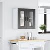 vidaXL Kitchen Wall Cabinet Black Engineered wood, Glass Medium