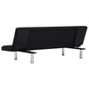 vidaXL Sofa Bed Black Polyester Upholstery Standard