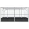 vidaXL Aviary Silver Galvanized steel Large Durable Aviary