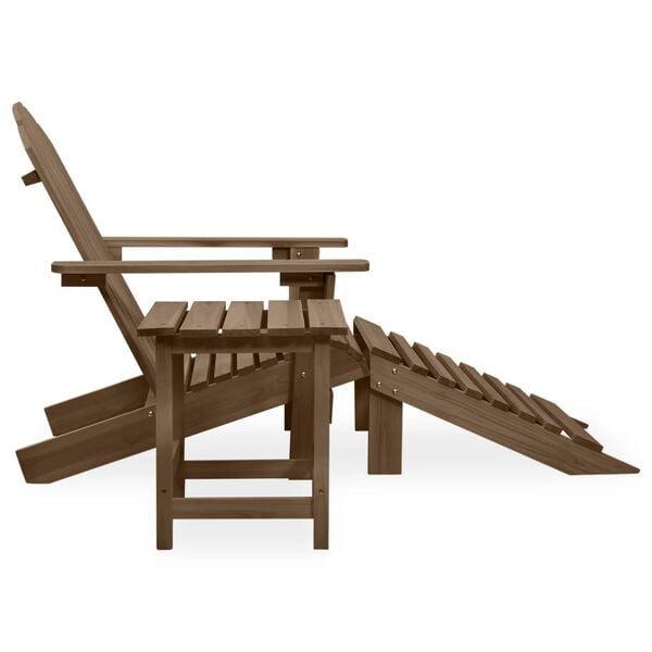 vidaXL Garden Chair Brown Solid fir wood Large Detachable