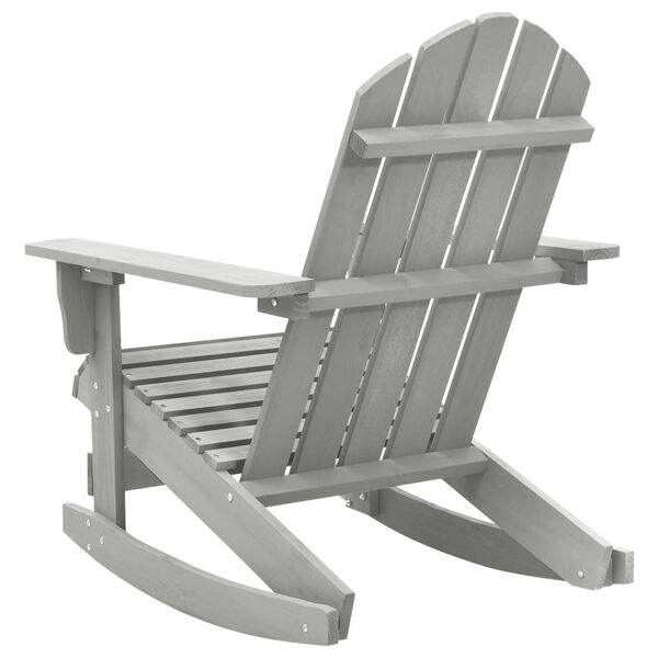 vidaXL Garden Rocking Chair Grey Hardwood Standard Durable
