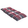 vidaXL Highback Chair Cushion Set of 4 Red Check Pattern