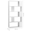 vidaXL Book Cabinet High gloss white Engineered wood