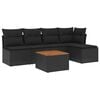 vidaXL Garden Sofa Set Black