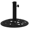 vidaXL Umbrella Base Black Cast iron Medium Decorative Inlays