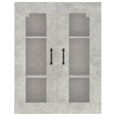 vidaXL Hanging Wall Cabinet Concrete Gray 27.4"x13.4"x35.4"