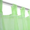 vidaXL Apple Green Sheer Curtain 55.1 x 68.9" 2 pcs