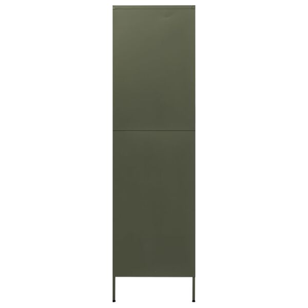 vidaXL Wardrobe Olive Green 35.4"x19.7"x70.9" Steel