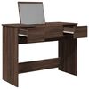 vidaXL Dressing Table with Mirror Brown Oak 39.4"x17.7"x29.9"