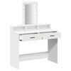 vidaXL Dressing Table White 39.37 x 16.14 x 55.12 in Engineered Wood