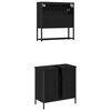 vidaXL Bathroom Furniture Set 2 pcs Black 23.6" x 11.8" x 23.6