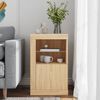vidaXL Side Cabinet Sonoma oak Engineered wood, glass Compact