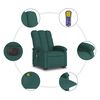 vidaXL Electric Massage Recliner Chair Dark Green