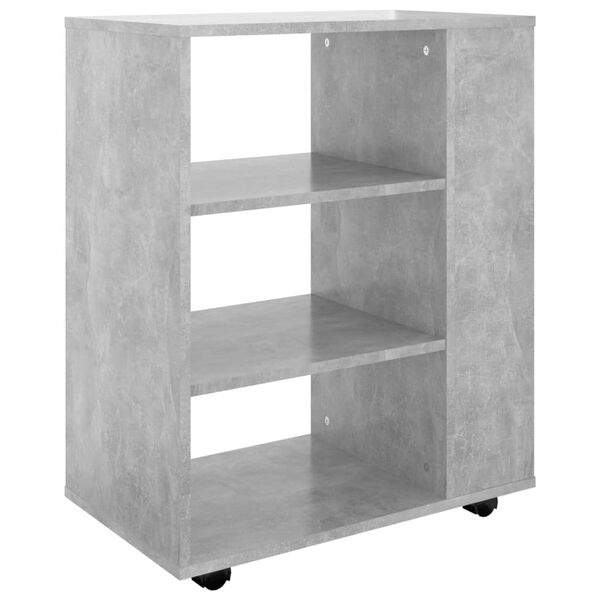 vidaXL Storage Cabinet Concrete gray Engineered wood Rollable